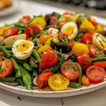 Veggie Nicoise Salad on a Sunny Table