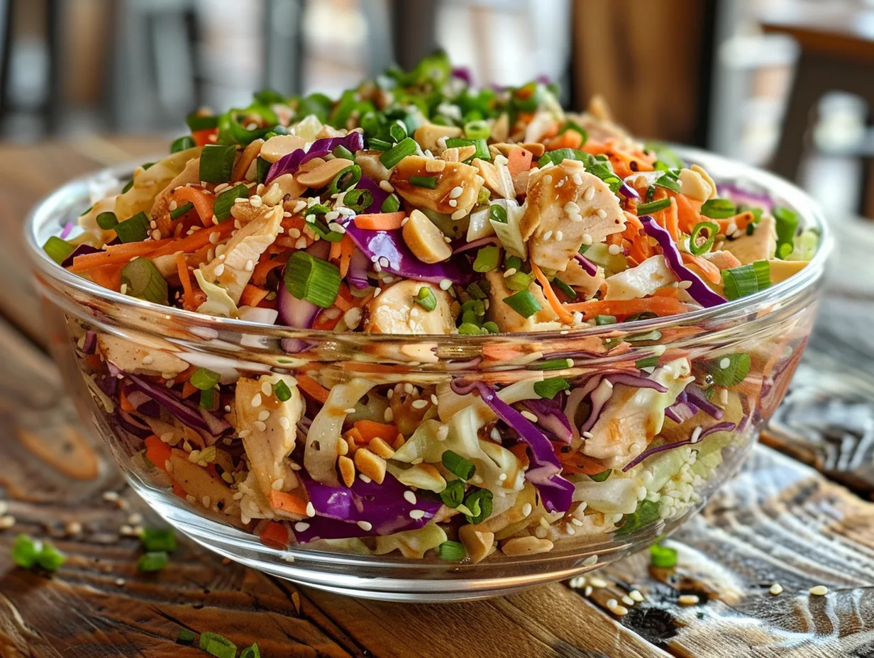 sesame chicken cabbage crunch salad