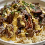 A Delicious Bowl of Steak Queso Rice