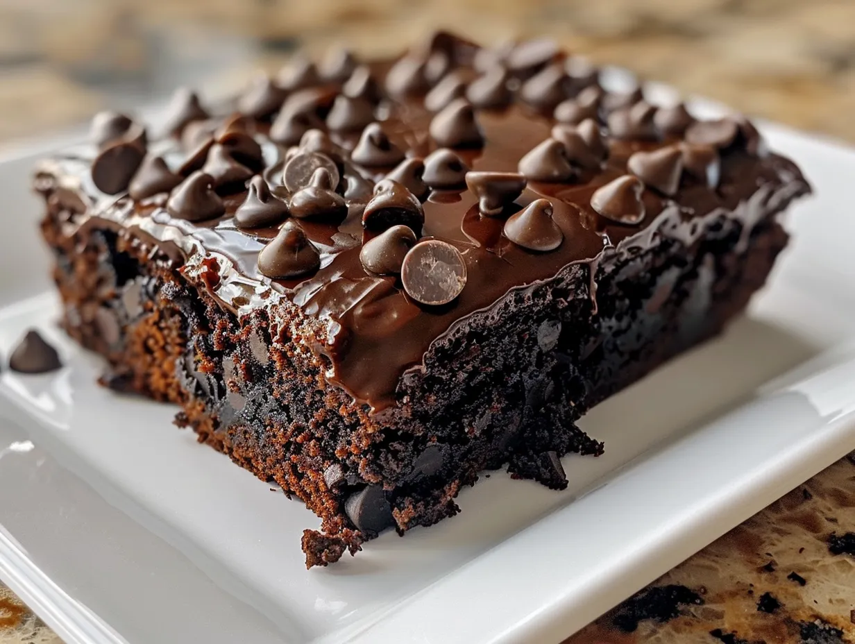 A Slice of Decadent Triple Chocolate Zucchini Cake