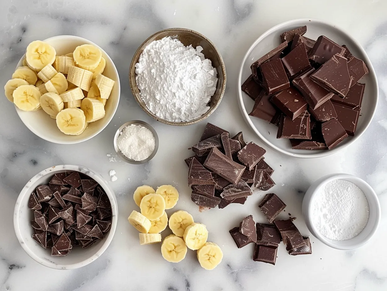 Chocolate Banana Bark Ingredients