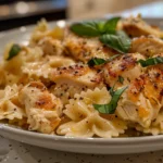 Creamy Lemon Garlic Chicken Bowtie Pasta