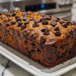 Delicious Chocolate Chip Pumpkin Bread on Display