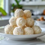 Delicious Coconut Balls on a Plate
