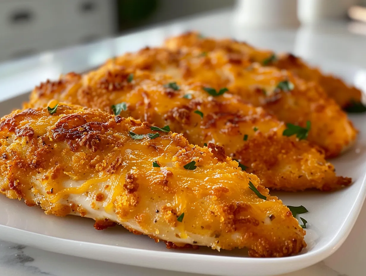 Delicious Crispy Cheddar Chicken
