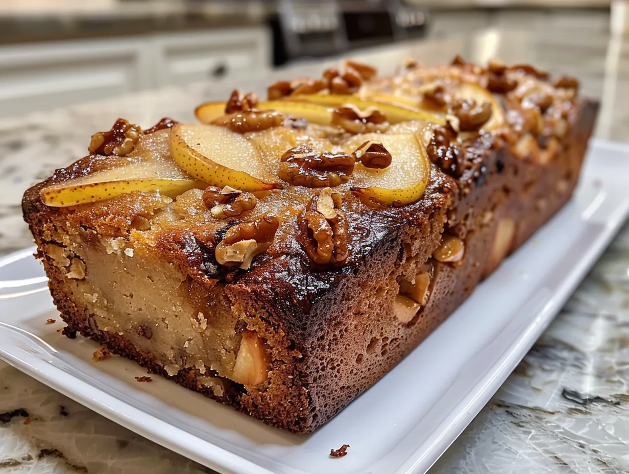 Easy Pear and Walnut Bread Recipe