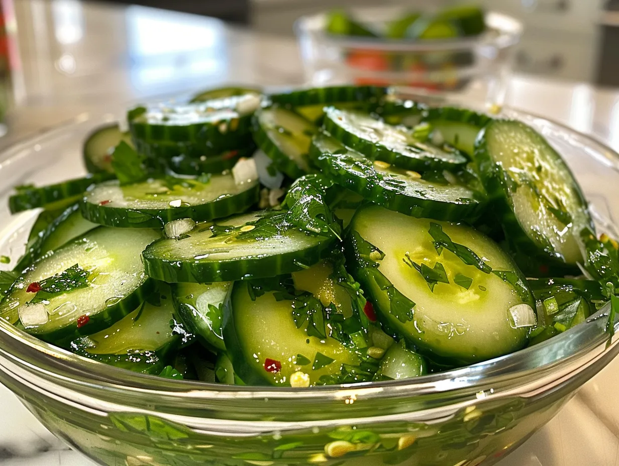 Fresh and Zesty Cucumber Vinegar Salad