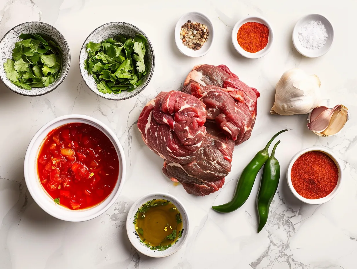 Fresh Ingredients for Mexican Birria