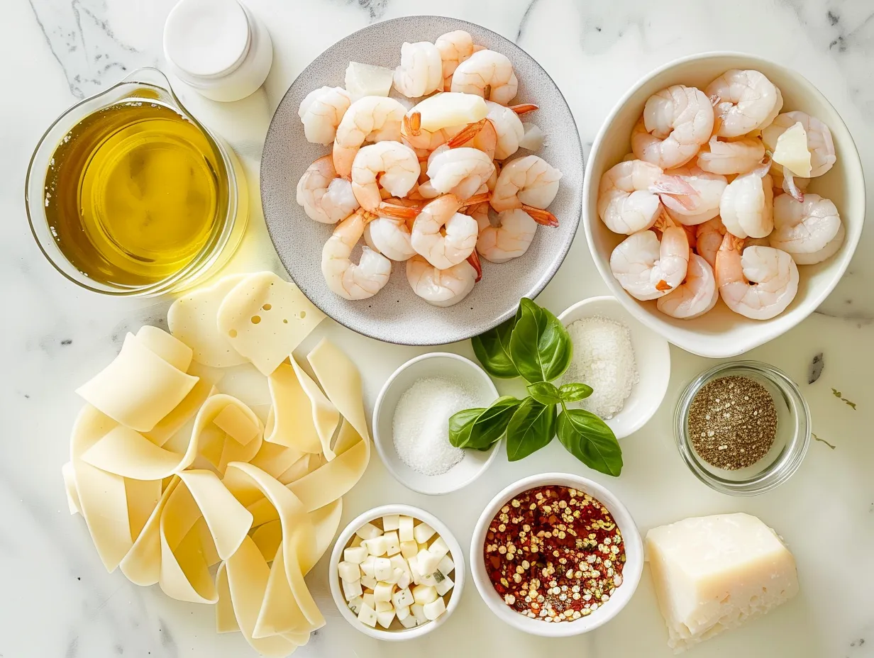 Fresh Seafood Lasagna Ingredients