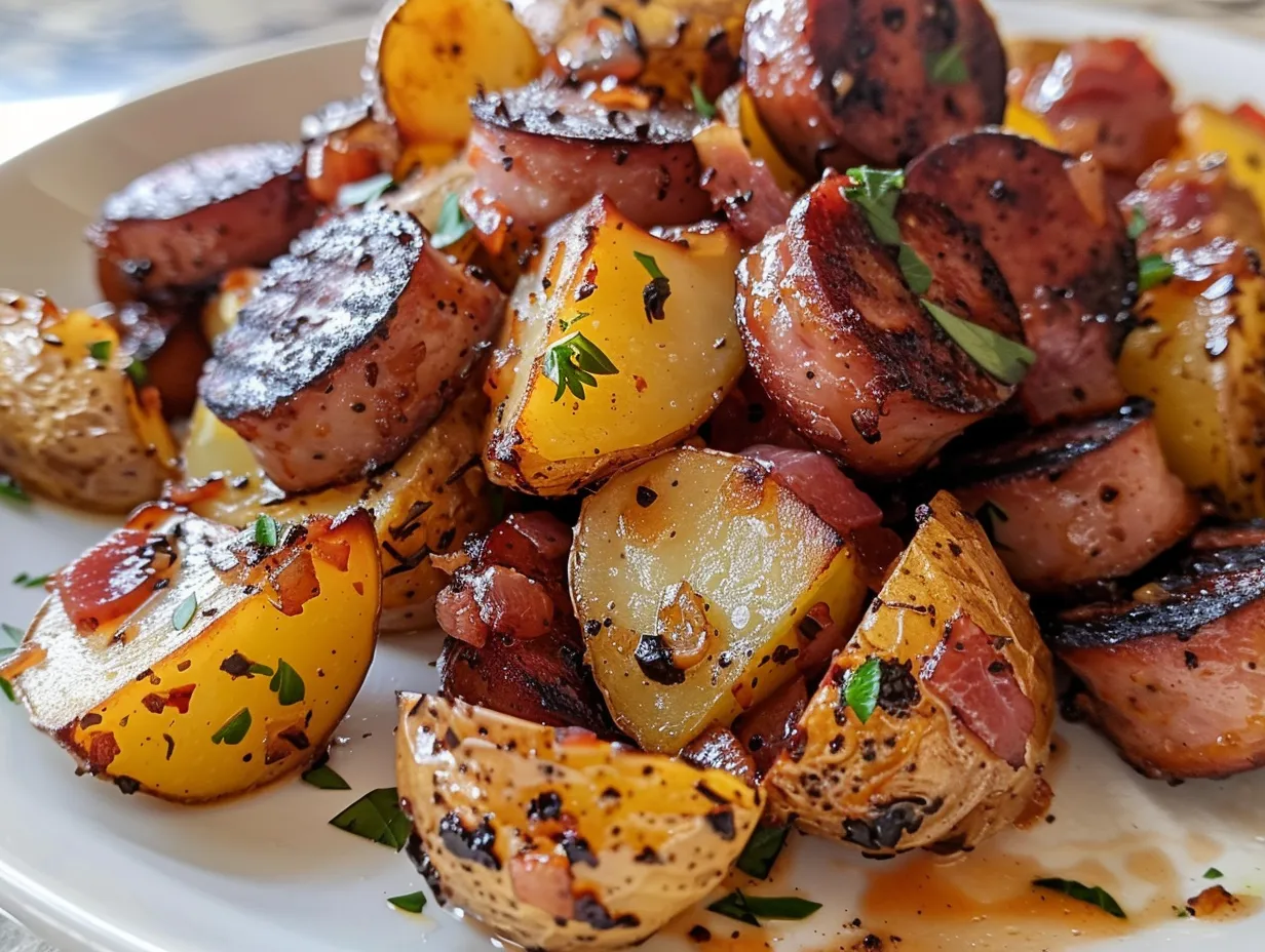 Smoked Sausage Potatoes Skillet