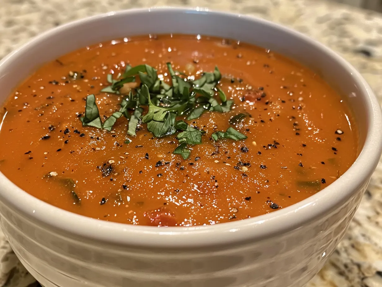 Homemade Roasted Garlic Tomato Soup