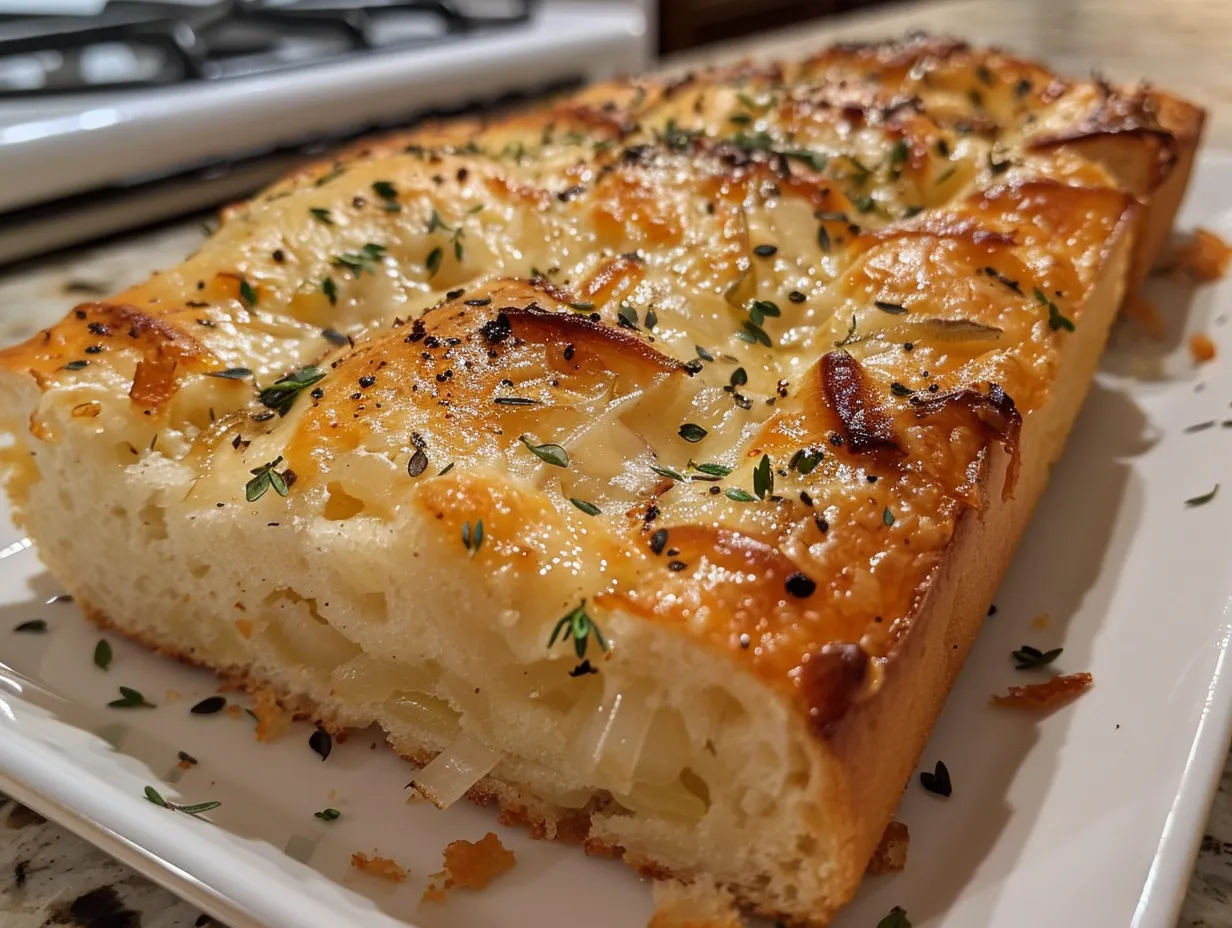 Homemade Soft Cheesy Onion Bread Delight