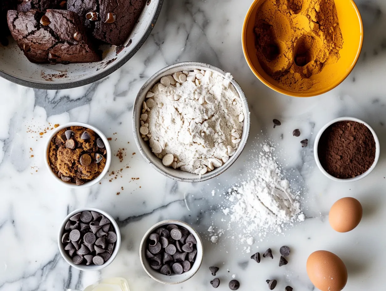 ingredients for chocolate chip pumpkin bread