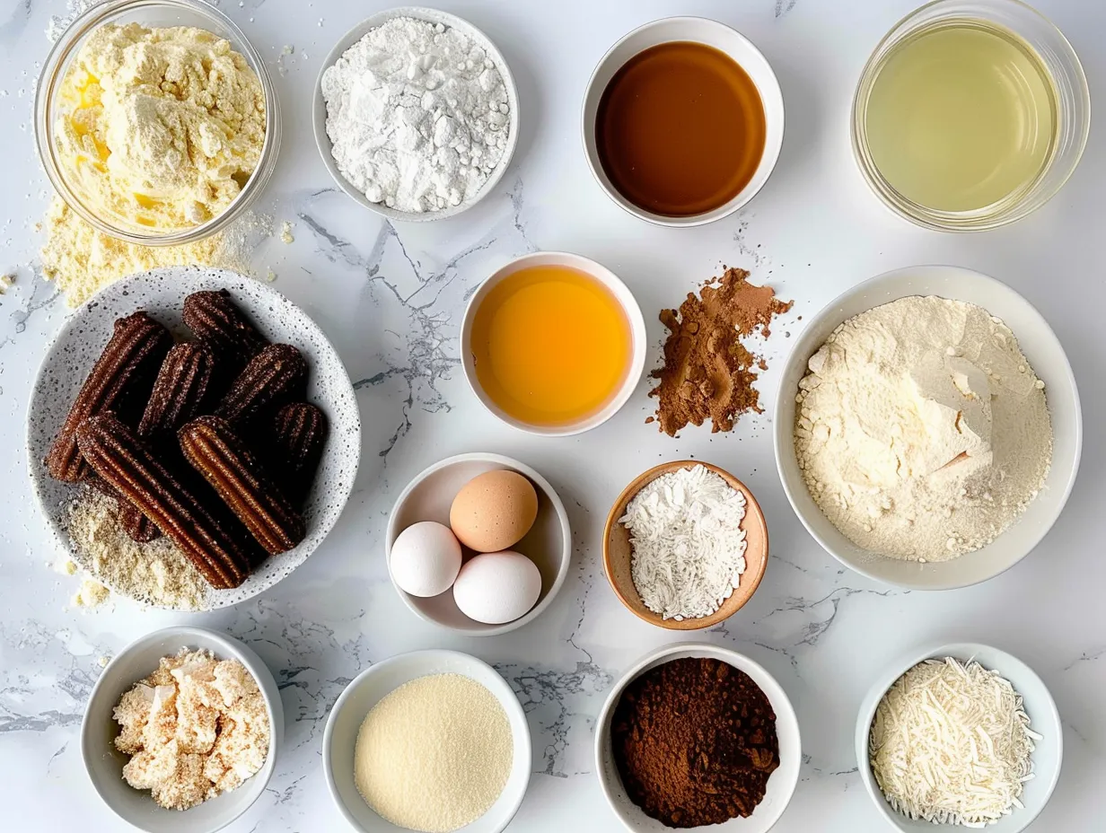 Ingredients for Churro Cheesecake Donut Cookies