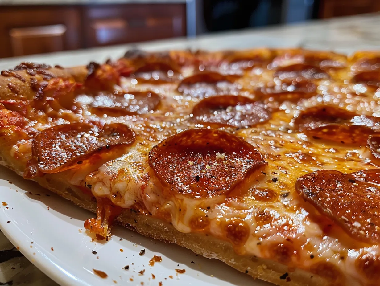 Mouthwatering Stuffed Crust Pepperoni Pizza