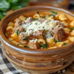 Parmesan Italian Sausage Ditalini Soup Bowl