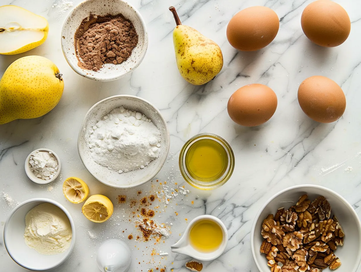 Spiced Pear Muffin Ingredients