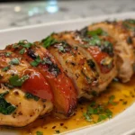 Stuffed Roasted Pepper Spinach Chicken