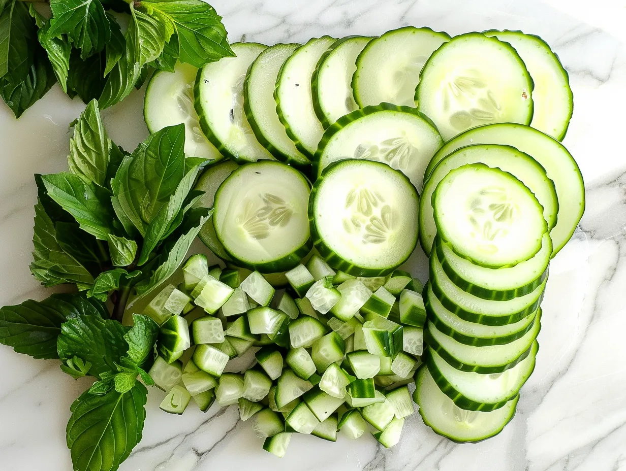 vibrant-and-fresh-cucumber-vinegar-salad-ingredients