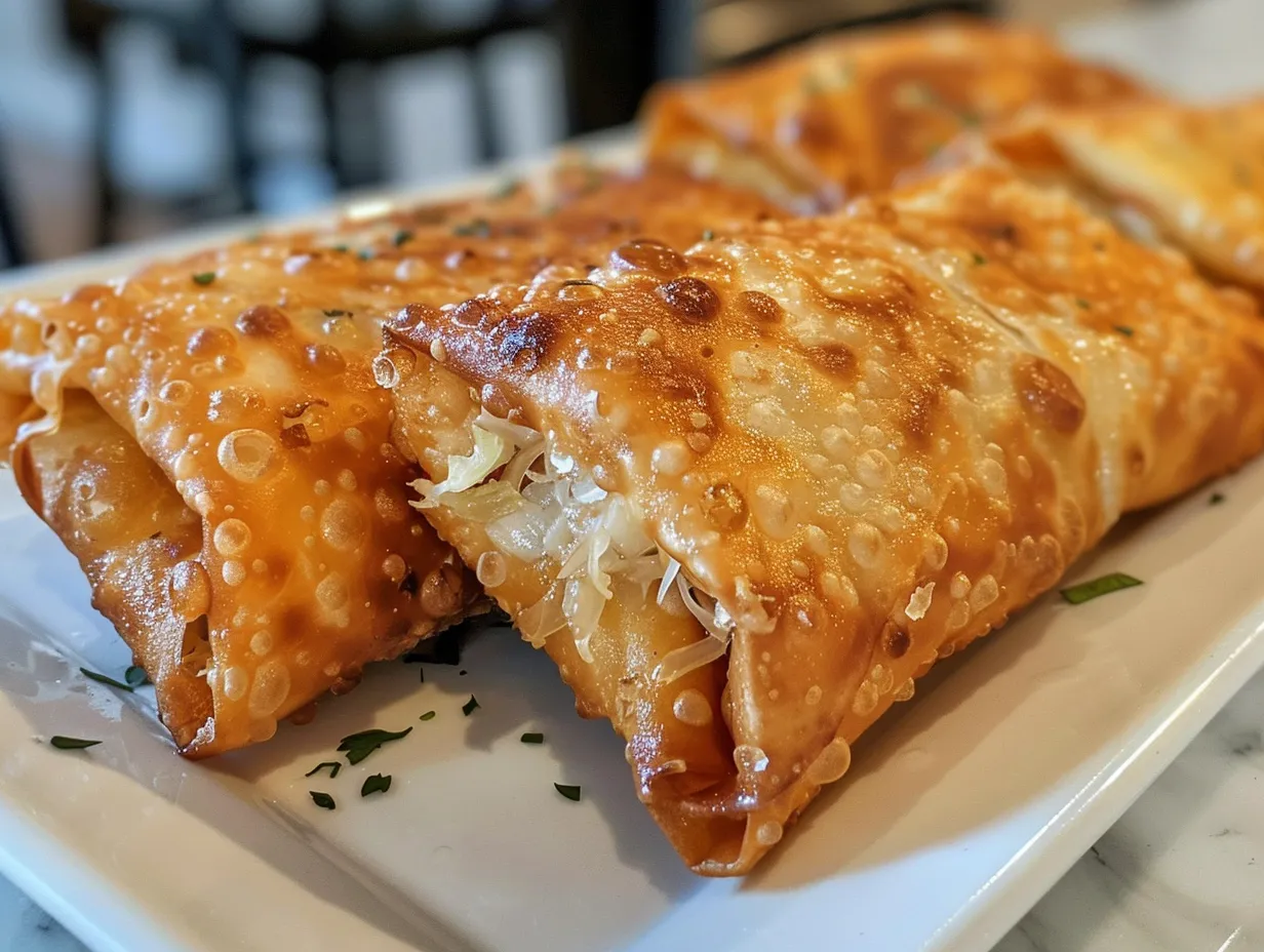 Appetizing Crispy Shrimp and Cabbage Egg Rolls