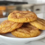 Close-up of Fresh Pumpkin Snickerdoodle Cookies