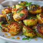Delicious Honey Sriracha Brussels Sprouts