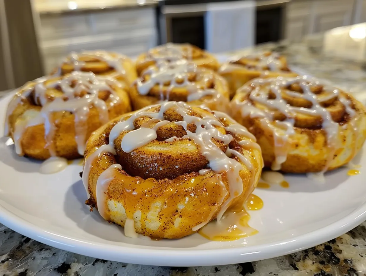 Delicious Pumpkin Cinnamon Rolls Freshly Baked