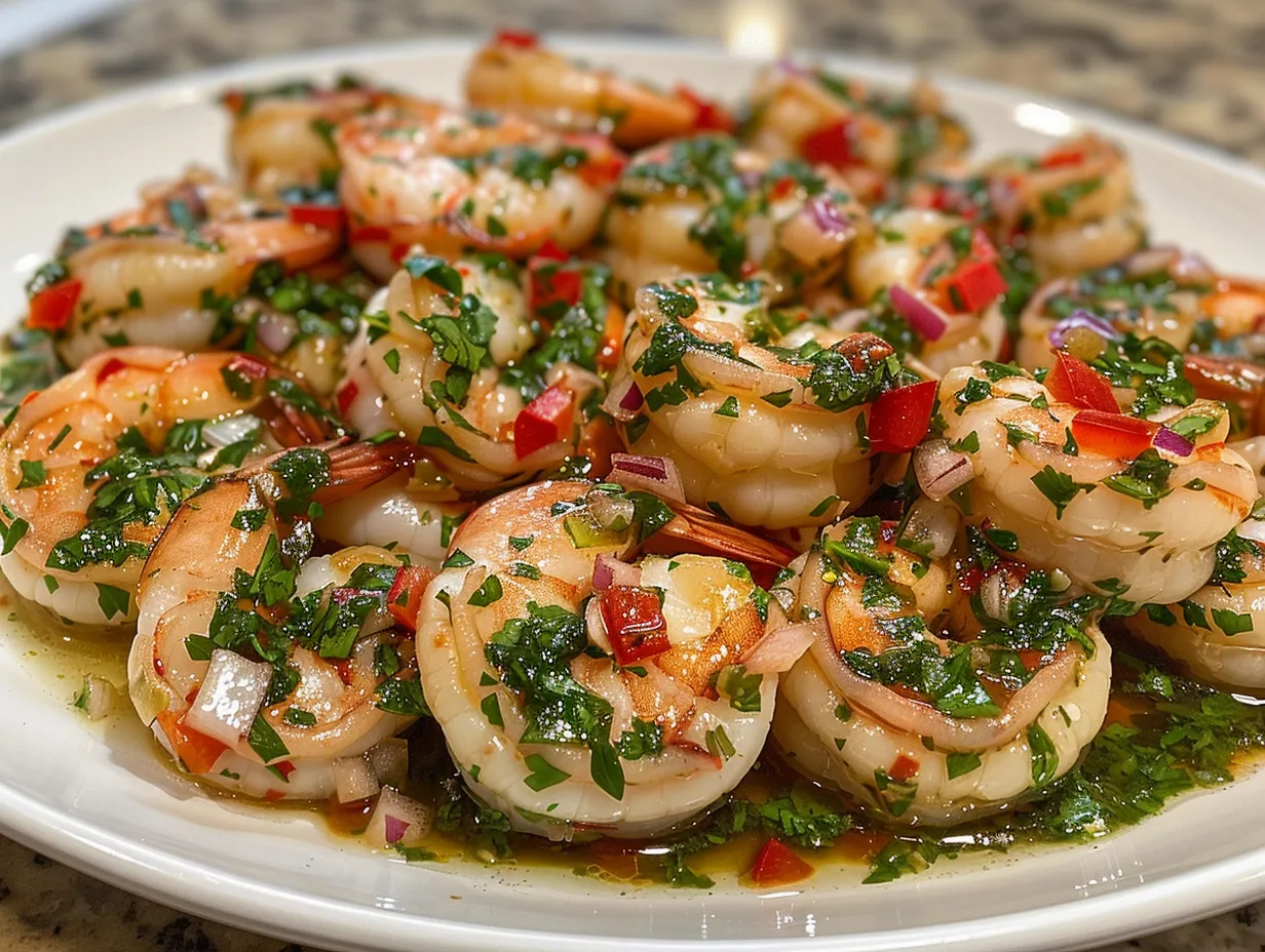 Delicious Shrimp Chimichurri Platter