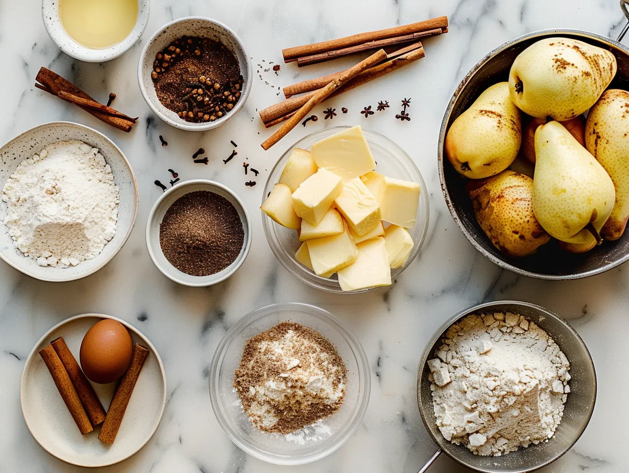 fresh pear cobbler ingredients