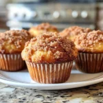 Golden Coffee Cake Muffins Fresh Out of the Oven