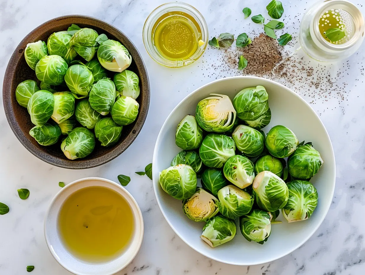 Ingredients for Honey Sriracha Brussels Sprouts