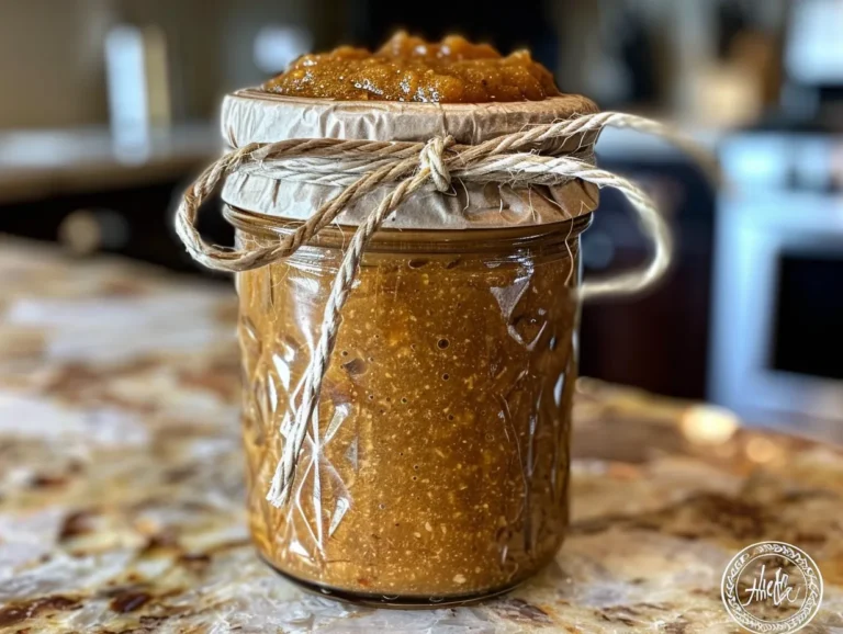 Jar of Homemade Spiced Pumpkin Butter