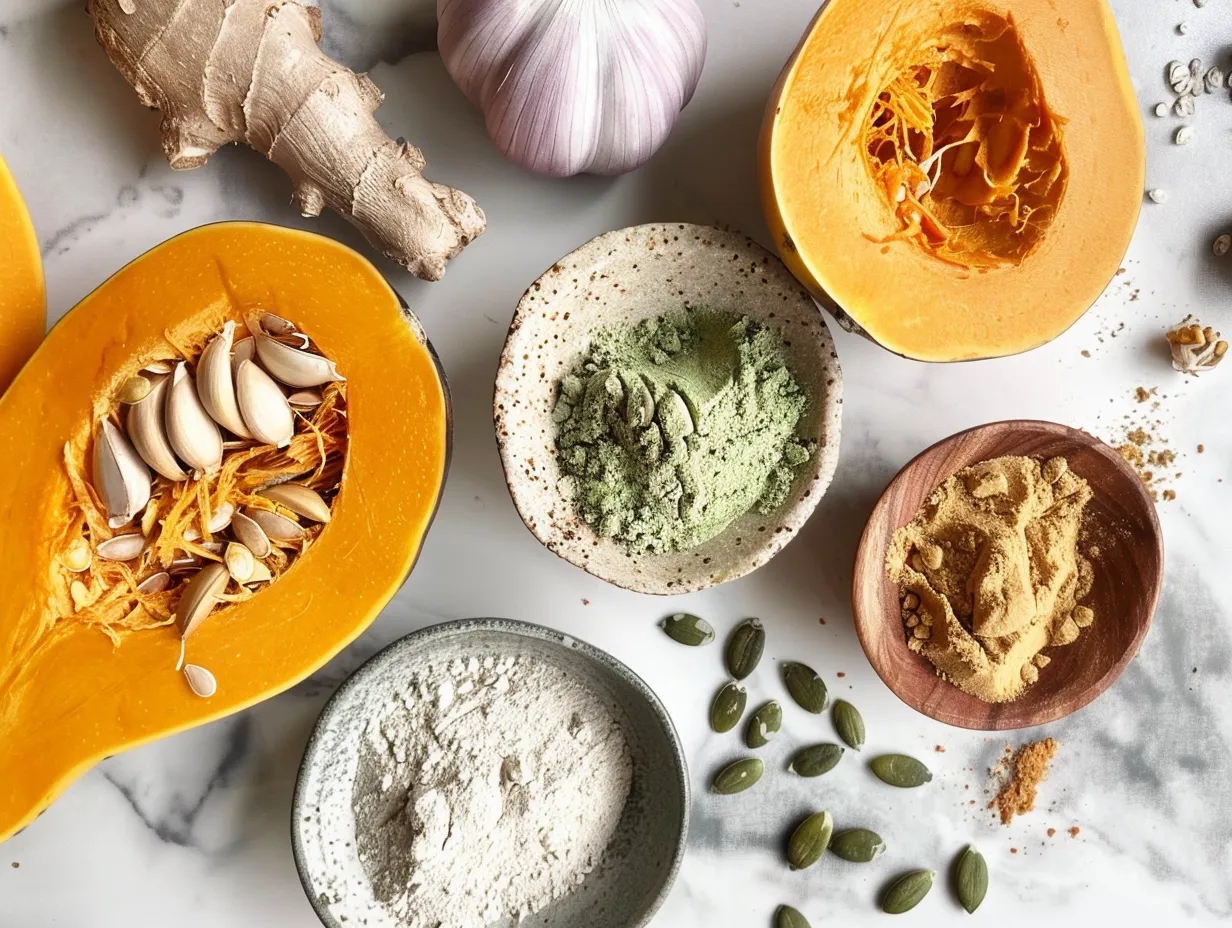 raw ingredients for preparing pumpkin lush dessert