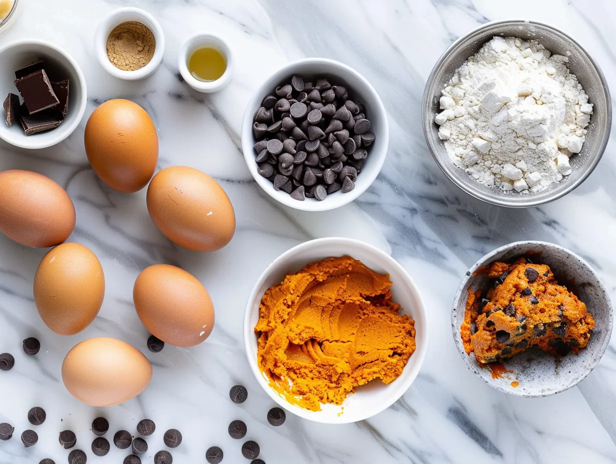 Raw ingredients for Pumpkin Muffins