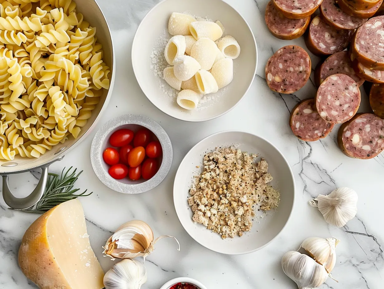 Sausage Pasta Skillet Ingredients