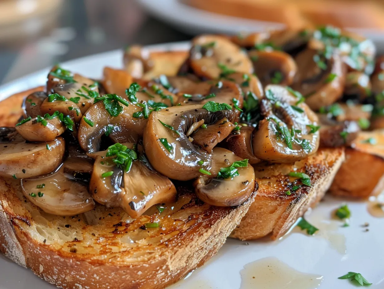 Spicy Sautéed Mushrooms on Toast