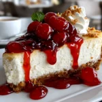 Freshly Prepared No Bake Classic Woolworth Cheesecake Close-up