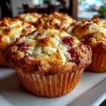 Beautiful freshly baked Strawberry White Chocolate Muffins