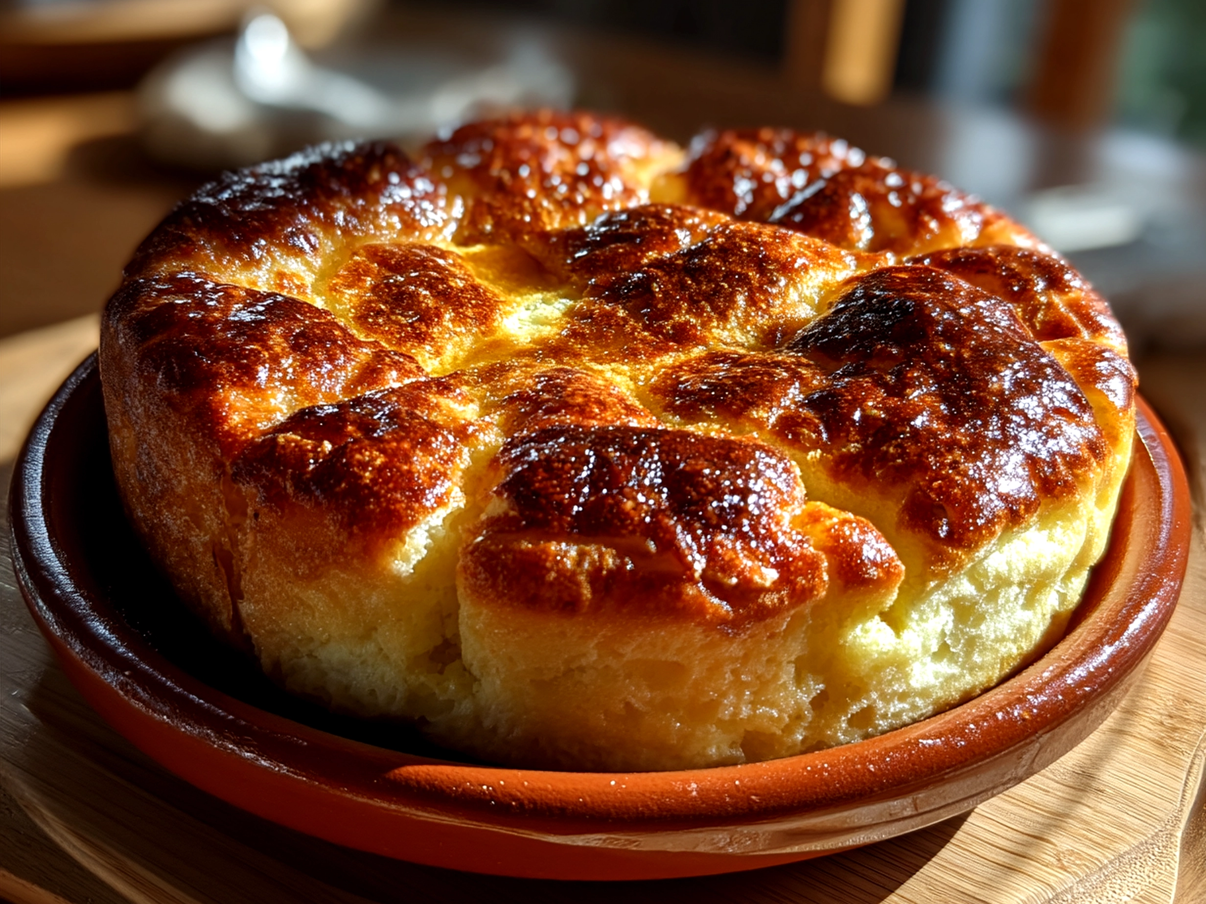 Served Cloud Bread Breakfast with eggs and avocado toppings
