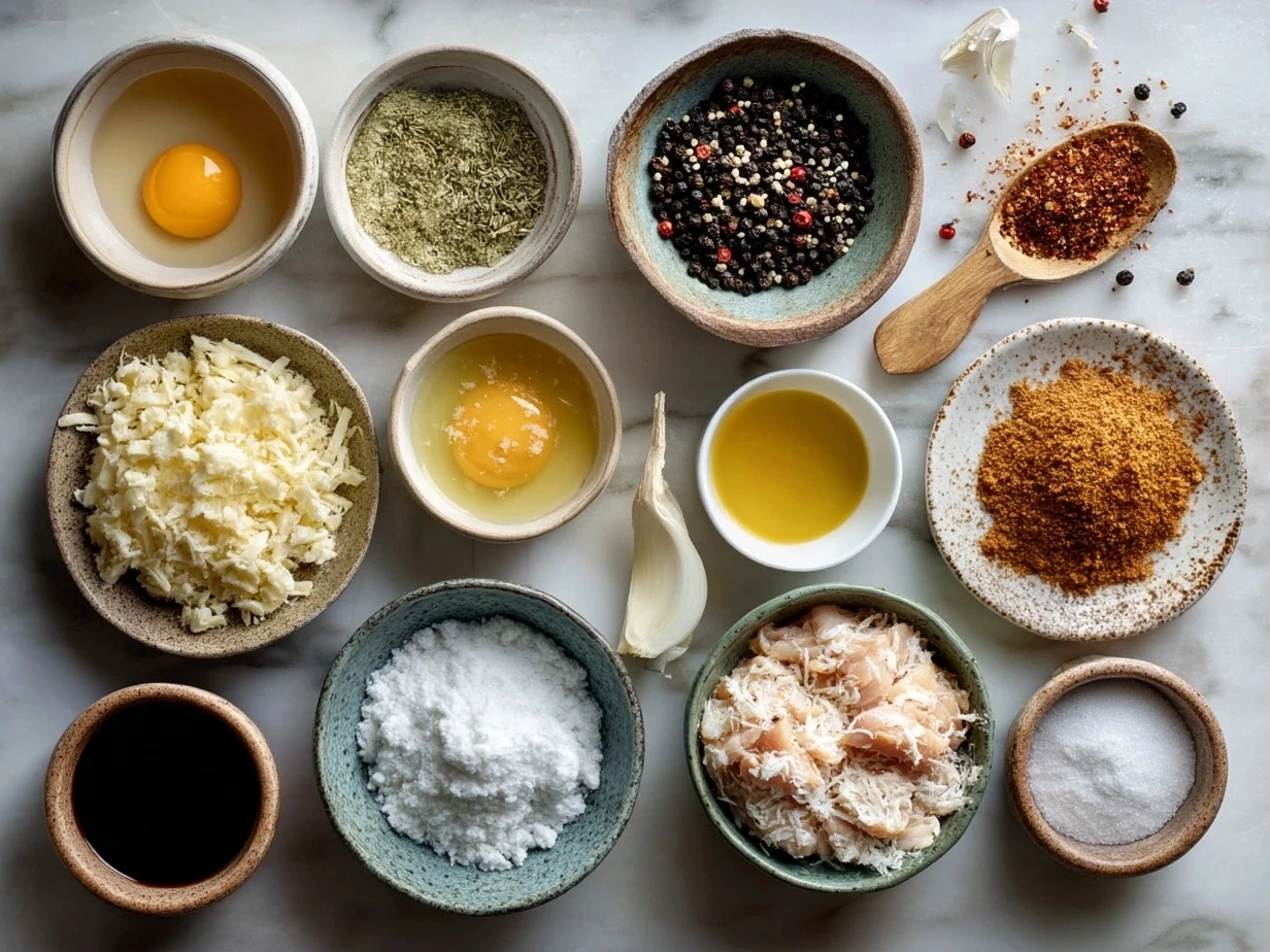 Ingredients for Honey Pepper Chicken Mac Cheese displayed on a kitchen counter