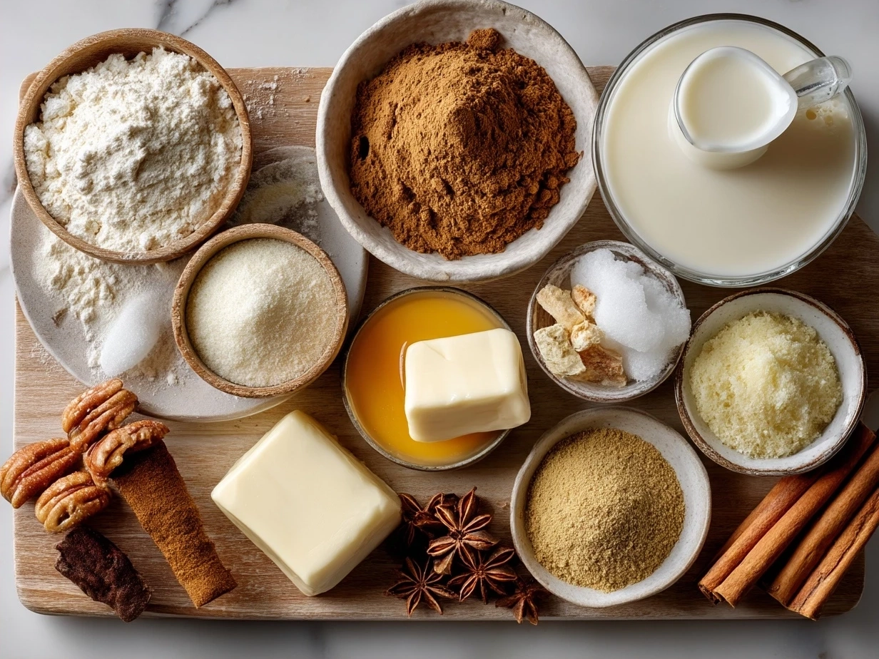 Traditional Puerto Rican Coquito Ingredients including evaporated milk, condensed milk, cream of coconut, coconut milk, rum and spices