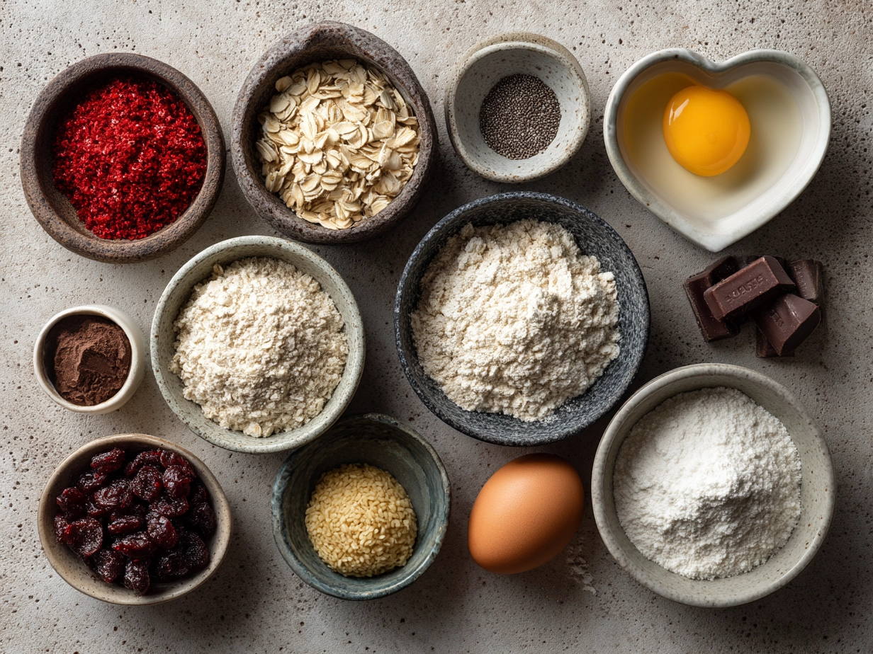 Ingredients for Valentine Cookies Oatmeal Bowl: oats, milk, honey, cinnamon, vanilla, cookies, berries