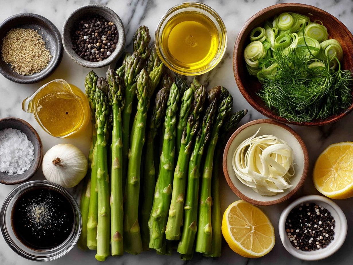 Ingredients for Asparagus Salad with Lemon Vinaigrette
