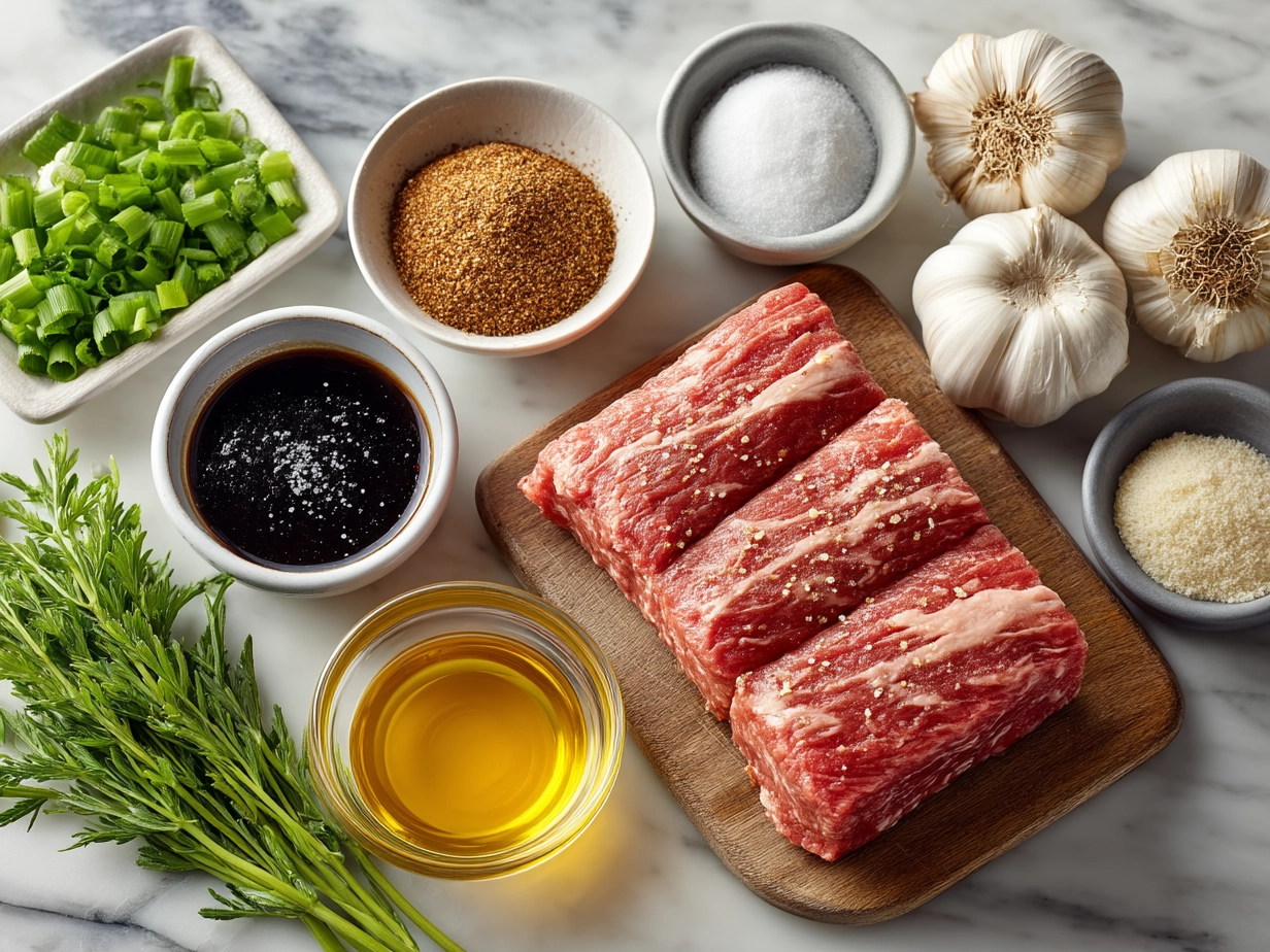 Ingredients for Classic Homemade Meatloaf with Brown Sugar Glaze