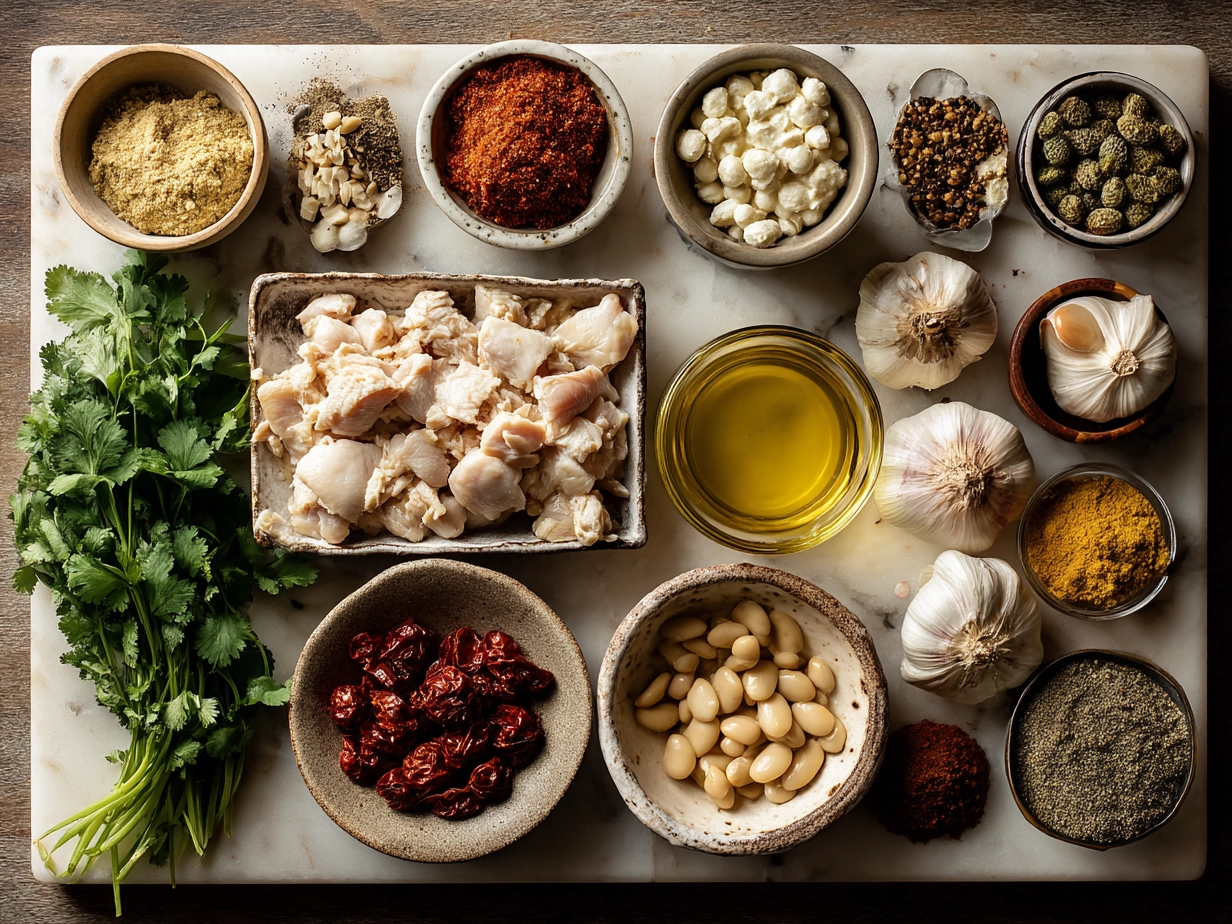 Ingredients for Crockpot White Chicken Chili