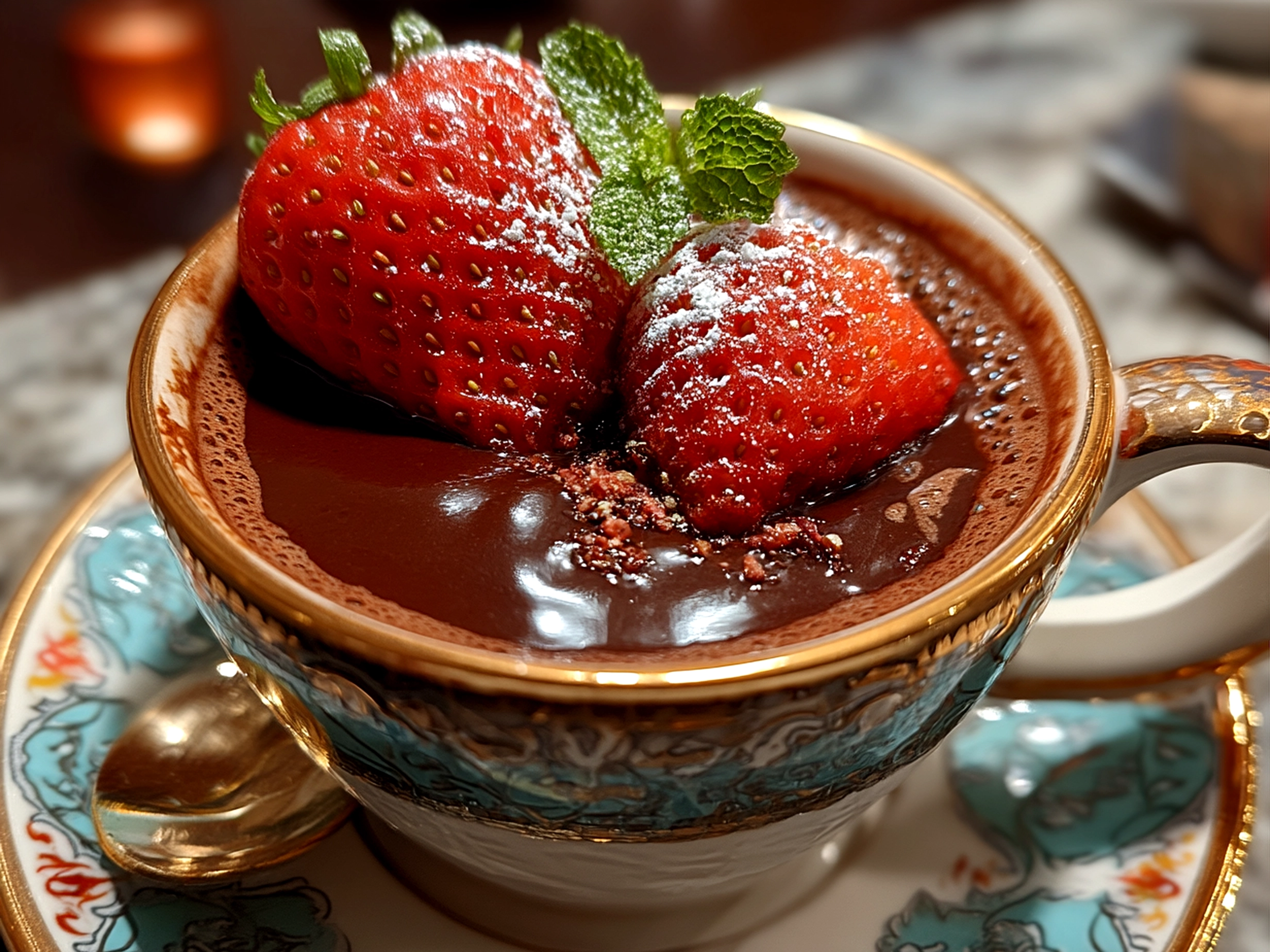 Dubai Chocolate Strawberry Cup dessert beautifully layered with chocolate, whipped cream, and fresh strawberries