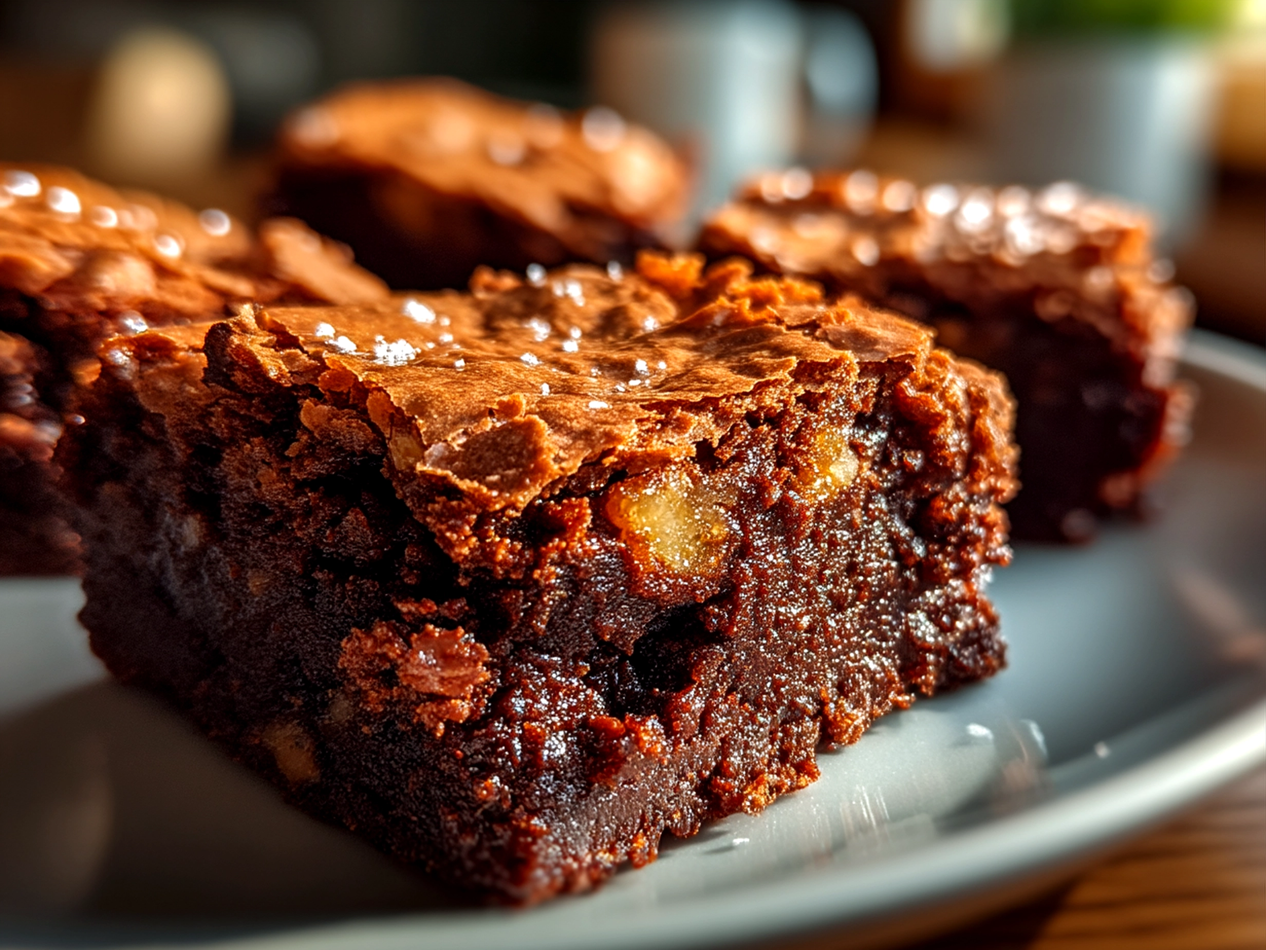 Freshly baked Easter Brownies decorated with colorful candies