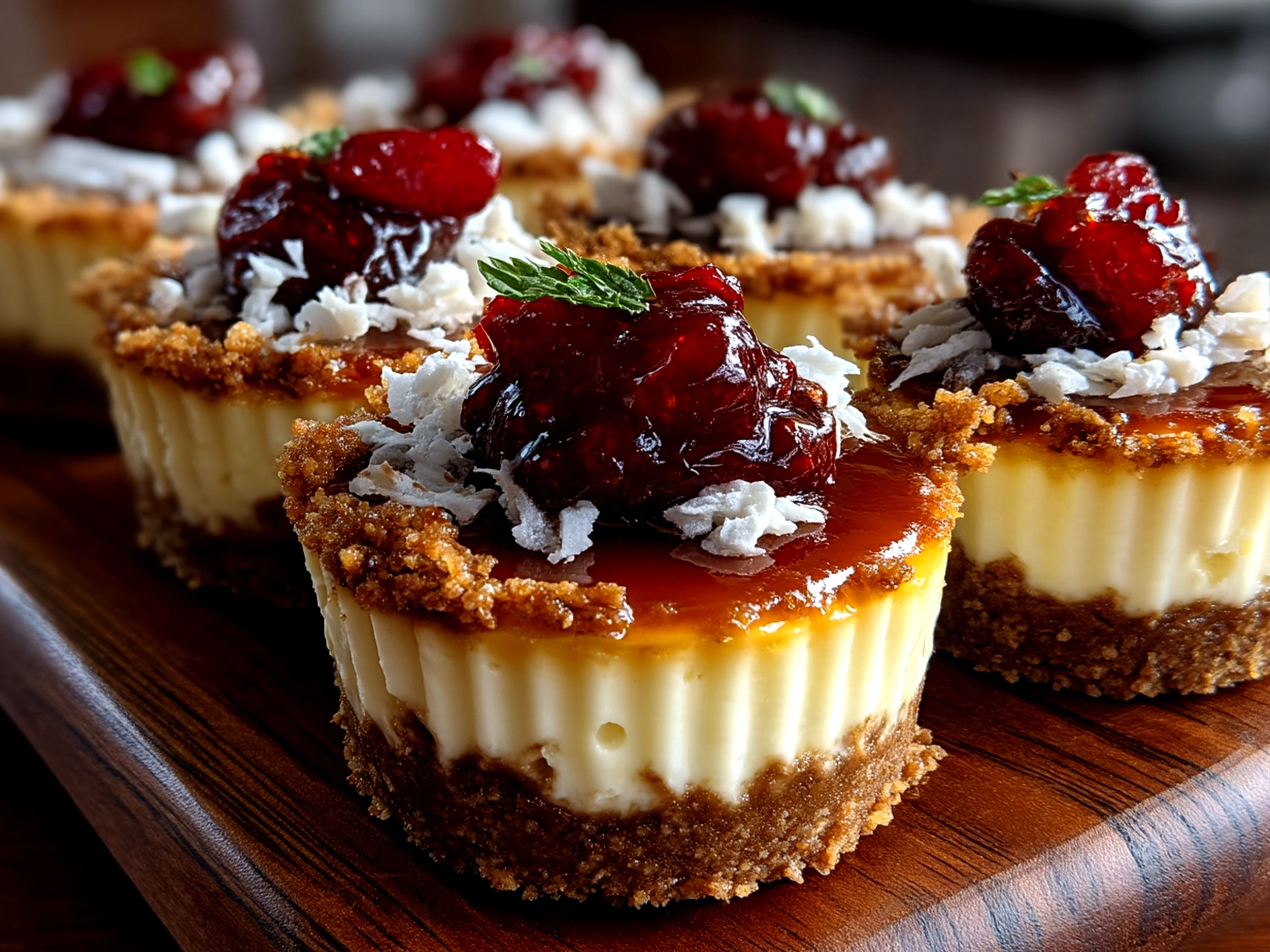 Freshly served Easter No-Bake Mini Cheesecakes topped with fresh fruit and whipped cream, perfect spring dessert ideas