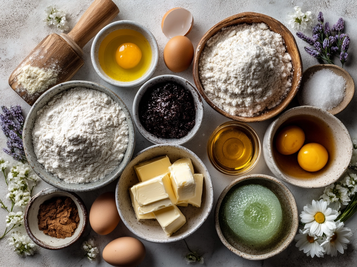 Ingredients for Easter No Bake Jello Pie laid out on a kitchen counter