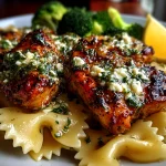Freshly Prepared Cowboy Butter Lemon Bowtie Chicken with Broccoli
